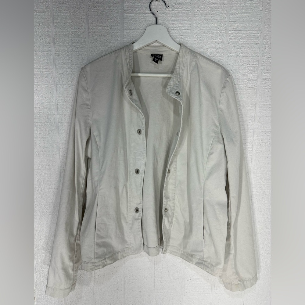 Eileen Fisher cotton blend canvas jacket size S